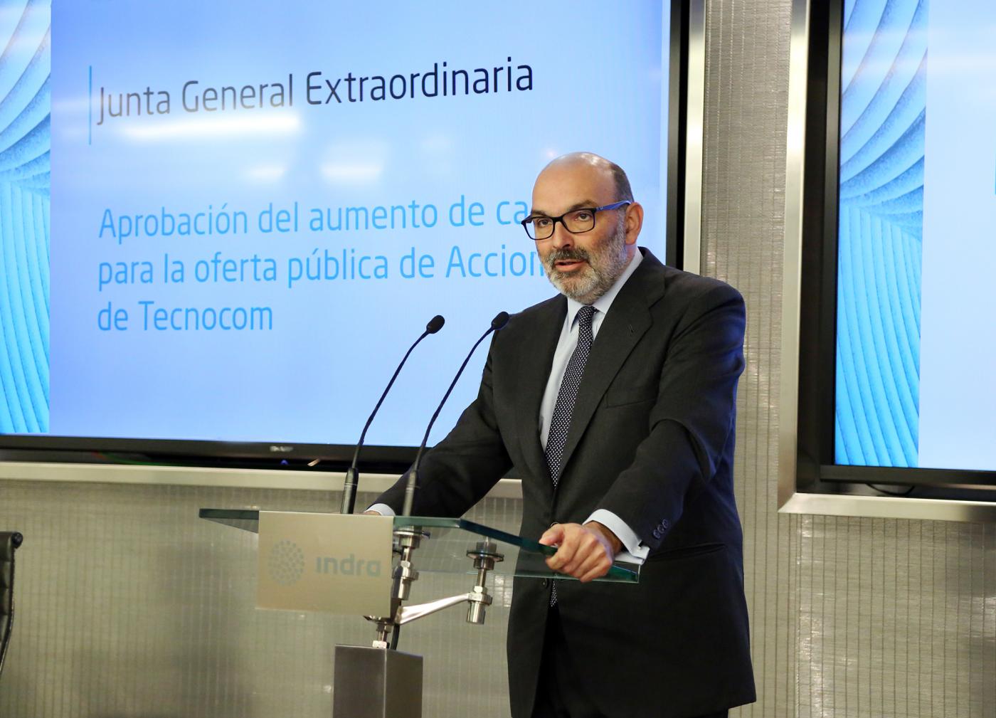Fernando Abril-Martorell, Presidente de Indra, en la Junta General Extraordinaria de Accionistas celebrada el 20 de febrero de 2017